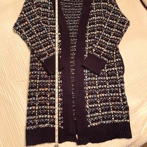 Boutique Navy/Multi Colored Cardigan